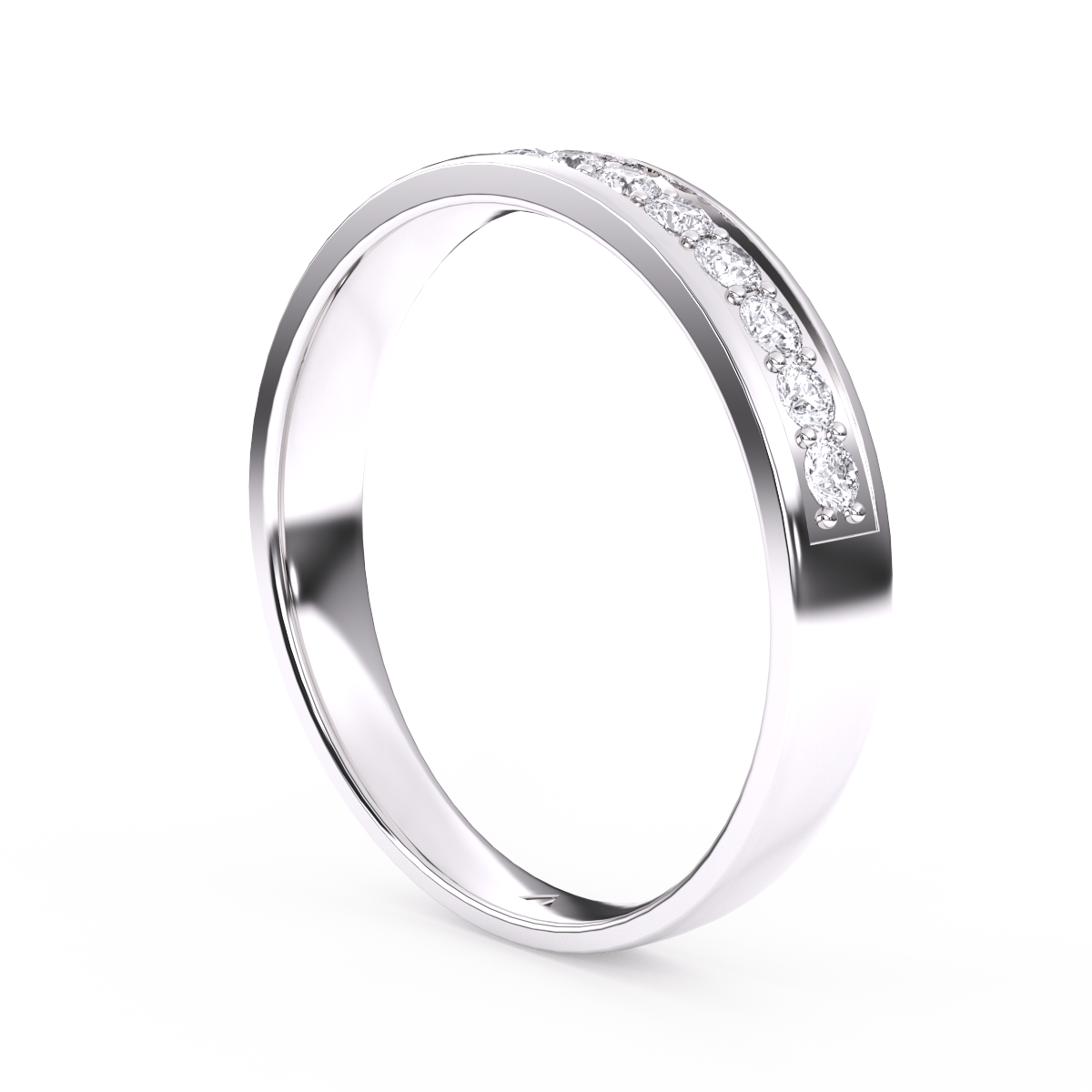 Stackable Diamond Half Eternity Women’s Wedding Band